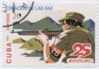 (1981-078) Марка Куба "Солдат"    25 лет революции на Кубе I Θ